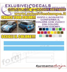 MINI ONE COOPER STRISCE COFANO + BAULE + TETTO ALL INCLUSIVE