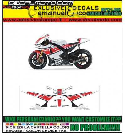 kit adesivi stickers compatibili YZF R1 R6 REPLICA MOTO GP M1 FIAT 