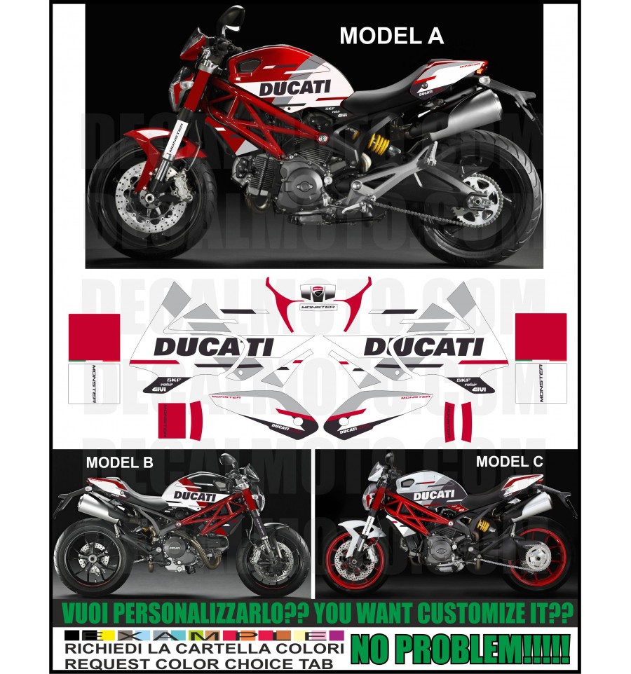 Replica Aufkleber Kit Monster 1100 EVO - Ducati Monster 696/796/1100