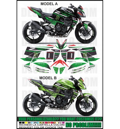 Z750 2007 2012 SBK TRIBUTE BLACK GREEN