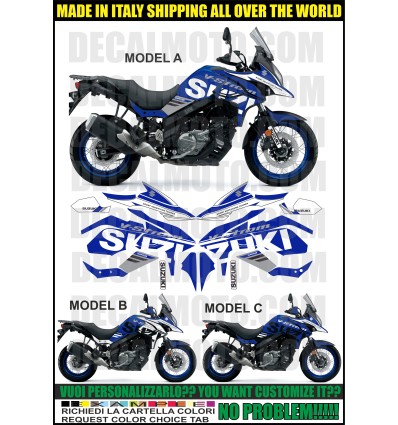 KIT STICKERS VSTROM DL 650 XT 2022 2023 SIGN FC BLUE