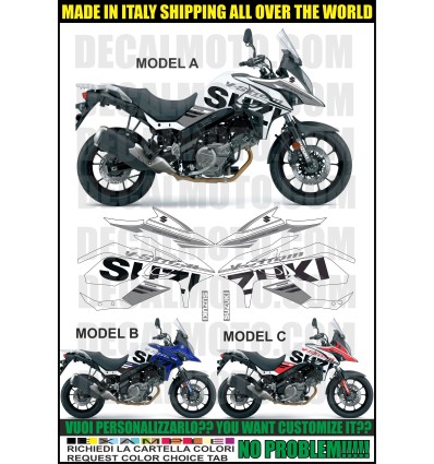 VSTROM DL 650 2017 2019 SIGN FC WHITE