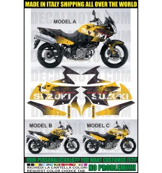 KIT STICKERS VSTROM DL 650 2004 - 2011 WORLD YELLOW