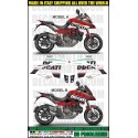 KIT STICKERS MULTISTRADA 1200 2015 - 2017 TRIBUTE RED