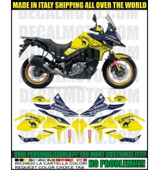 KIT STICKERS VSTROM 650 2017 - TRIBUTE DAKAR CAMEL