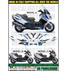 KIT STICKERS BURGMAN 650 2013 - 2022 FACTORY WHITE FC