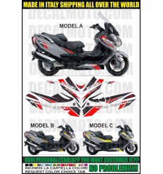 KIT STICKERS BURGMAN 650 2013 - 2022 FACTORY GREY
