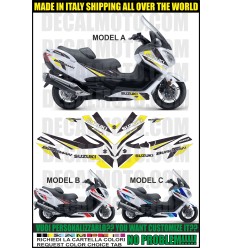 KIT STICKERS BURGMAN 650 2013 - 2022 FACTORY WHITE