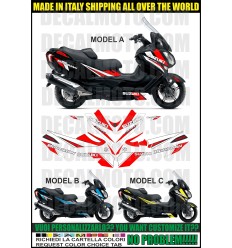 KIT STICKERS BURGMAN 650 2013 - 2022 FACTORY BLACK