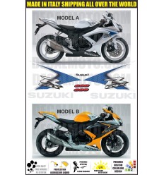 KIT STICKERS GSXR 600 2008 K8 WHITE ORANGE