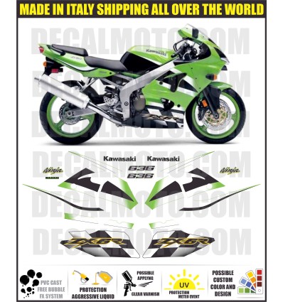 KIT STICKERS ZX-6R 2002 NINJA GREEN
