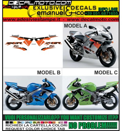 KIT STICKERS ZX-9R NINJA 2003 - 2004